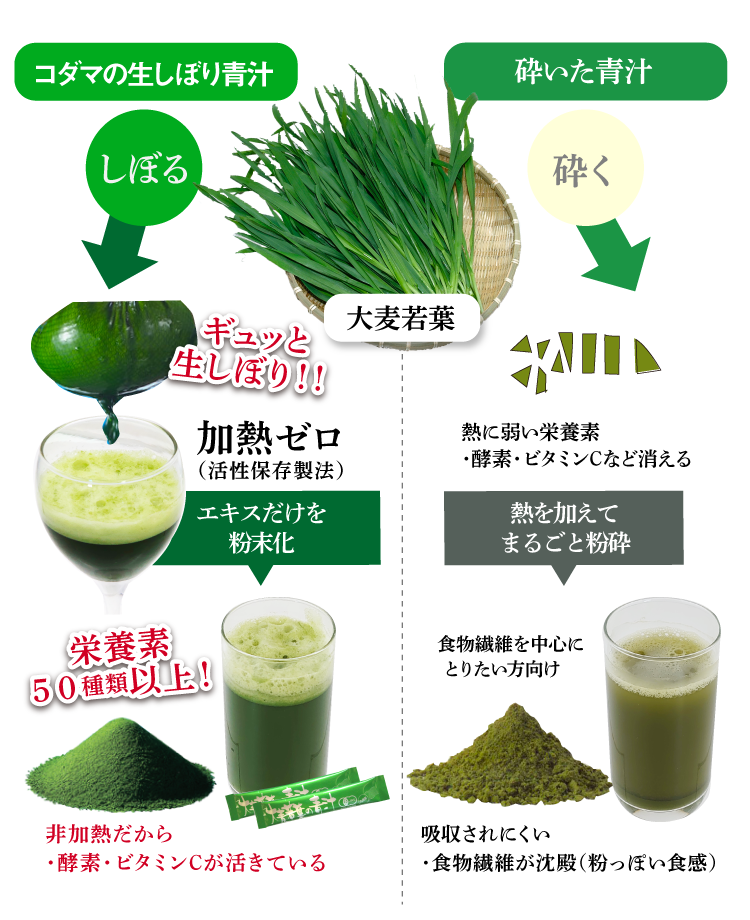 元祖有機大麦若葉エキスの青汁ご購入はコダマ健康食品オンラインショップ 【公式】 コダマ健康食品 オンラインショップ