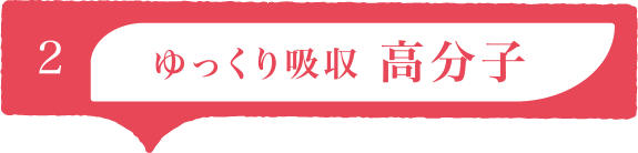 ゆっくり吸収 高分子